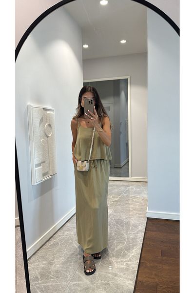 sinemkivanc co Straped Midi Skirt Bluz Suit