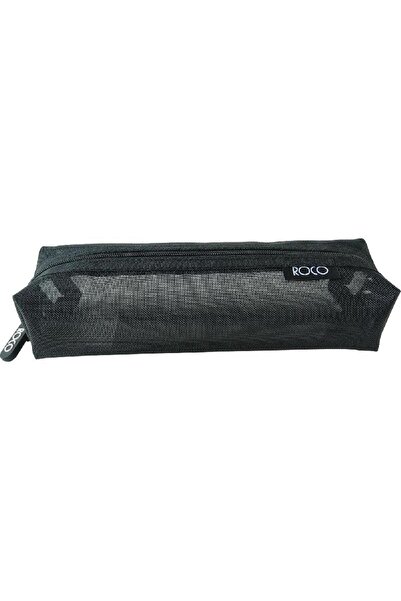 Roco Soft Mesh Pencil Case – Black Zipper Organizer for Stationery, School, a...