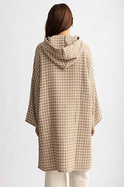 Suede Style 1819 Удобна и елегантна дамска туника с качулка и цип