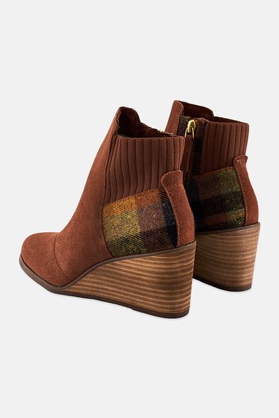 Toms Women Sadie Suede Zipper Up Ankle Boots, Brown