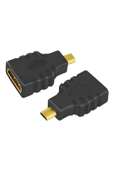 LogiLink Adaptor LOGILINK AH0010, Micro-HDMI - HDMI, conectori auriti, 4K UHD/30Hz (Negru)