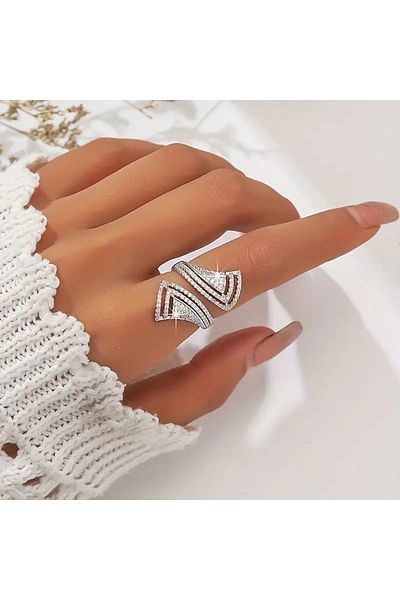 Ayzen Adjustable Ring with Stones