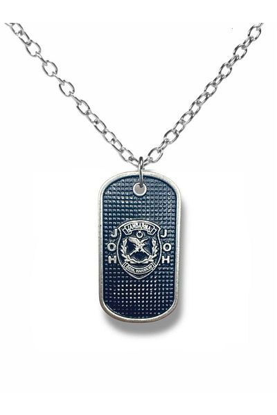 Herşey Nota Gendarmerie Special Operations Logo Imprint Necklace Silver Color Zamak Unisex Military Jewelry