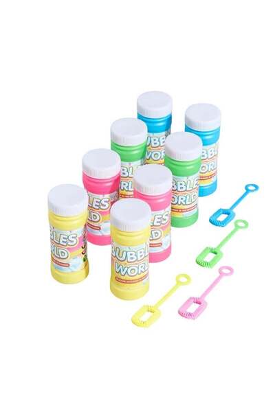 Rally لعبة صابون الفقاعات للأطفال - عبوة من 8 قطع ملونة - مناسبة من سن 3 سنوات