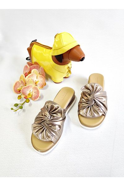 Of&Off Women's Genuine Leather Daily Slippers