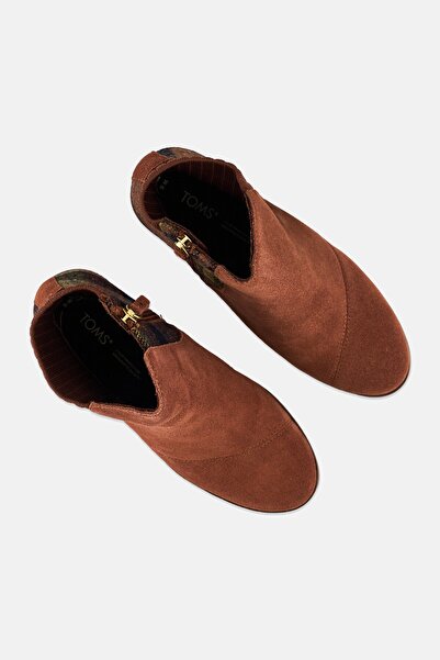 Toms Women Sadie Suede Zipper Up Ankle Boots, Brown