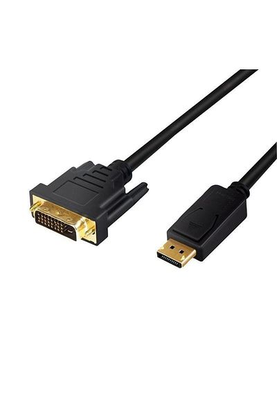 LogiLink Cablu LOGILINK CV0132, DisplayPort - DVI-D DL, 3m, conectori auriti, Full HD/60Hz (Negru)