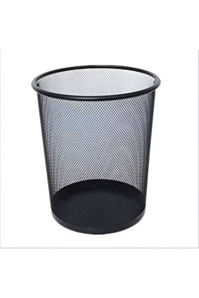 rexa سلة مهملات مكتبية دائرية خفيفة الوزن مصنوعة من شبكة