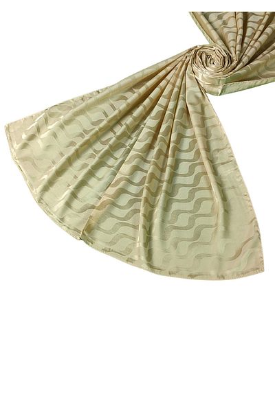 mim eşarp Silky Textured Jacquard Waterway Patterned Shawl 75X190 cm