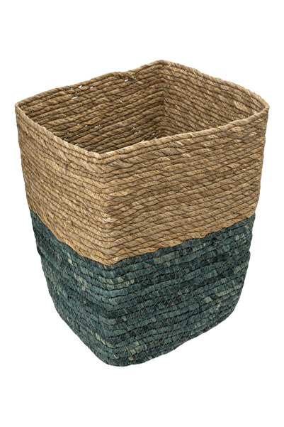 Five Simply Smart سلة غسيل مربعة الشكل ومغطاة بالبقسماط بلونين