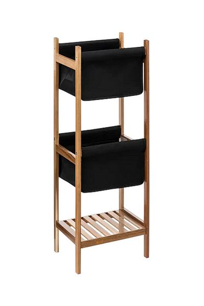 Five Simply Smart Acacia Wood Foldable Bathroom Storage Shelf