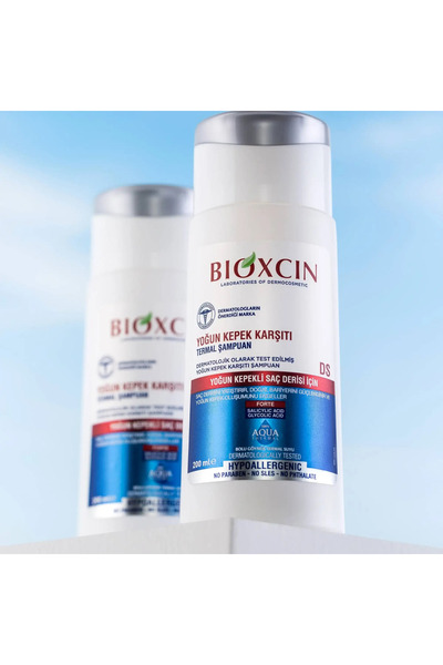 Bioxcin شامبو أكوا ثيرمال دي إس المكثف المضاد للقشرة 200 مل + 100 مل منظف للوجه هدية