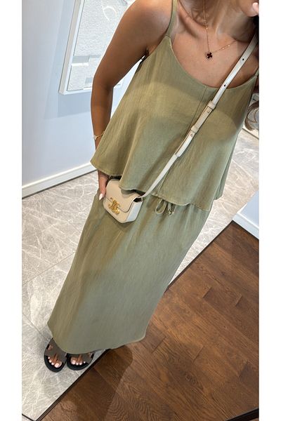 sinemkivanc co Straped Midi Skirt Bluz Suit