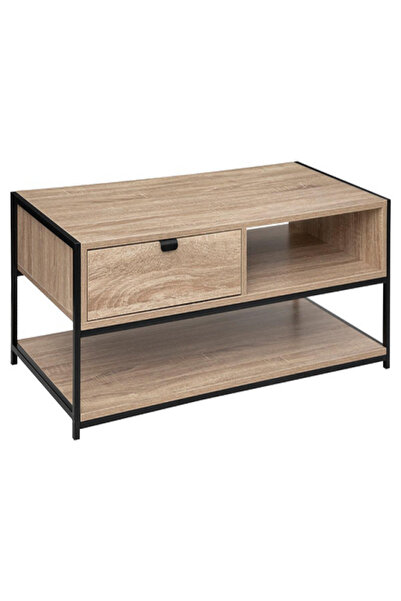 Five Simply Smart طاولة قهوة علياج ذات تأثير خشب البلوط الطبيعي مع درج تخزين