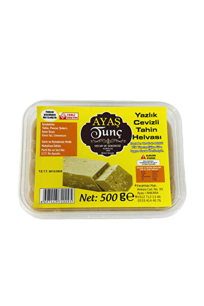 AYAŞ TUNÇ HELVA VE ŞEKERCİSİ Tahinli Cevizli Yaz Helvası 500 gr