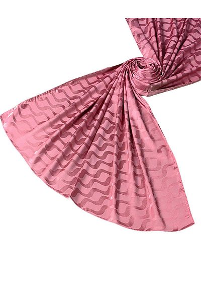 mim eşarp Silky Textured Jacquard Waterway Patterned Shawl 75X190 cm