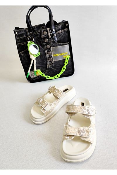 Of&Off Women's Imported Pul Detail Slippers