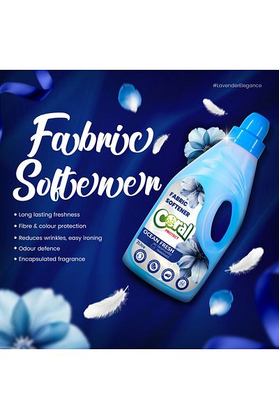 Coral Protect Concentrated Liquid Fabric Softener & Conditioner 2L Ocean Fresh Pack of 2