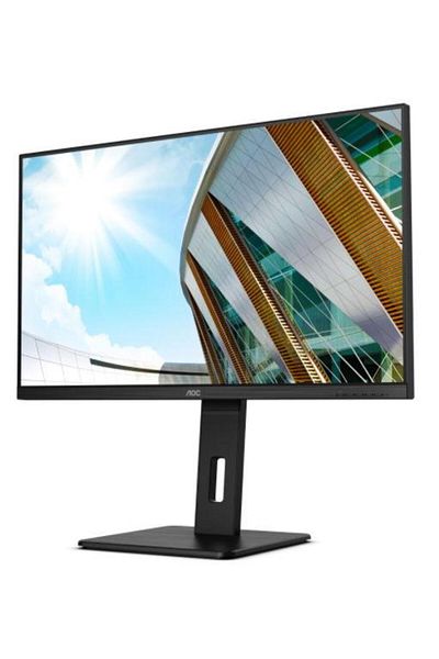 Aoc Monitor LED UHD de 31,5", panou VA, HDMI/DP, pivotant, difuzoare, antireflex, negru