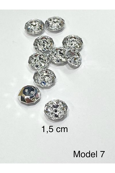 karantuhafiye Blouse Button / Plastic Stone Appearance Top Hole Button / 2917 / 10 Pieces / Model 7