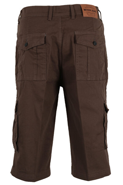 Modarar Men's Linen Capri Cargo Pocket Bermuda Regular Rar01354