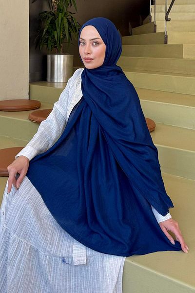 lamelif Βιολογικό Premium Shawl Midnight Blue