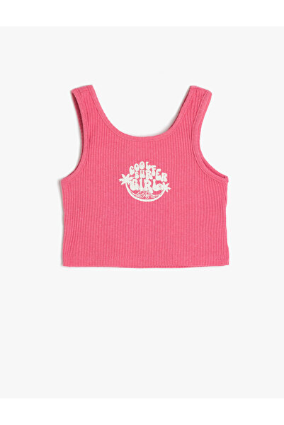 Koton Bisiklet Yaka Baskı Detaylı Askılı Kolsuz Atlet