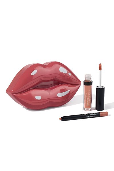 FACE COMPLEX Lip Set Tin 24h Tint Pencil, Set Cadou Ruj Lichid Creion Buze Rezistent La Apă 24h, Nr.04 - Italia