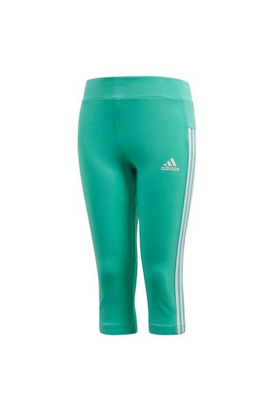 adidas Pantaloni ESSENTIALS LINEAR 3/4 TIGHT pentru fete, verde deschis, 164 cm
