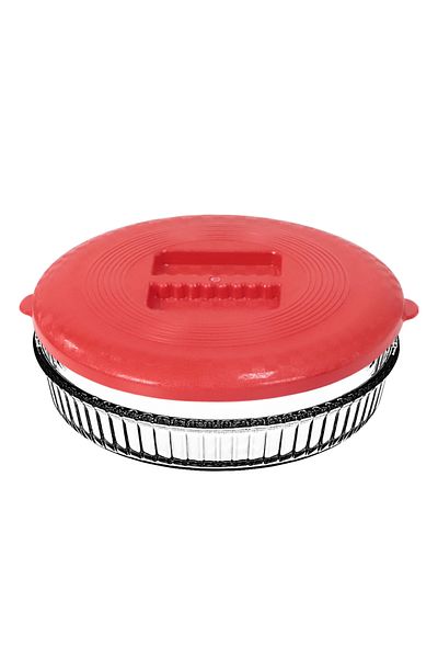 İronika İronika Plastic Round Pyrex Cover Red 2 Pieces
