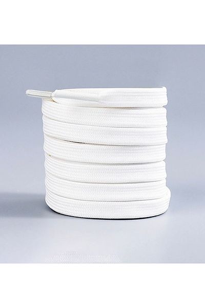 AiryFooT Shoelaces 150 cm Flat Sports Shoelaces White 1 Pair