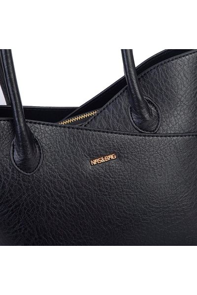 Nas Bag Geantă de mână și de umăr pentru femei Premium Series Black Victoria