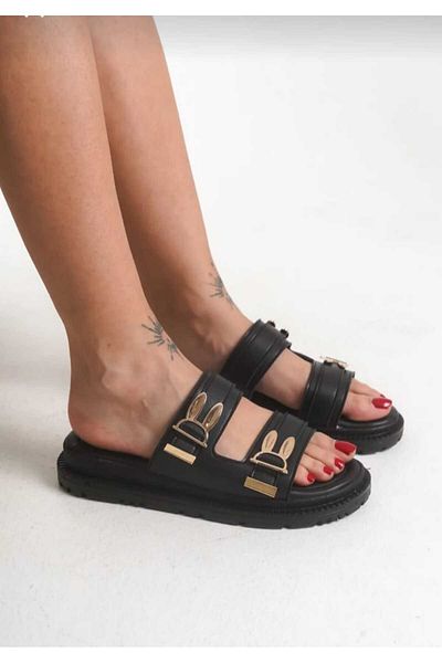 SOFT JAZZ Double Buckle Women's Slippers
