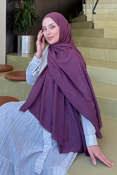 lamelif Organic Premium Shawl Plum