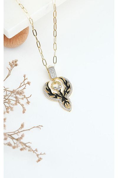 Jack Ferrero Gold Steel Women's Necklace (316L Steel)