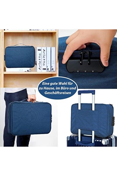 ONE KADO - Organizer Bag, Document Passport Storage Organizer Bag Travel with Lock