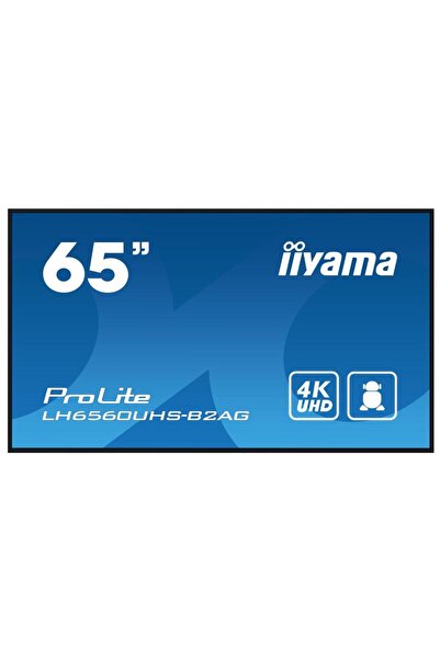 IIYAMA Ecran LED profesional 4K UHD VA de 64,5", 3x HDMI, difuzoare încorpora...