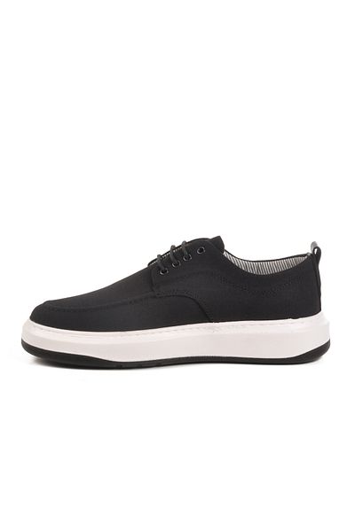 AYAKMOD Black White Linen Lightweight Men's Casual Shoes 486 m