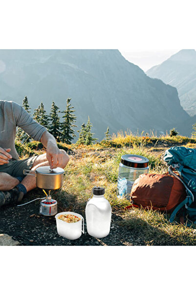 Badem10 Aluminum Camping Flask with Case Sturdy Durable Water Bottle Metal Water Flask with Carrying Container