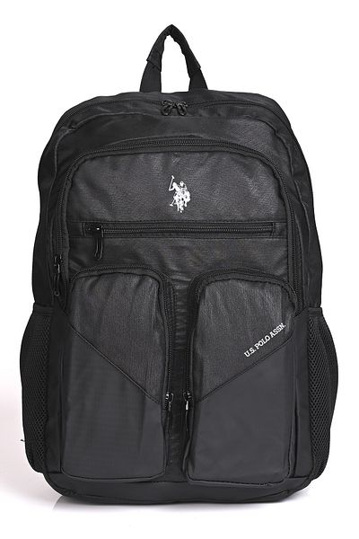 U.S. Polo Assn. Σχολικό και καθημερινό σακίδιο πλάτης Plcan24111– Πολλαπλών διαμερισμάτων, εργονομική σχεδίαση μαύρο