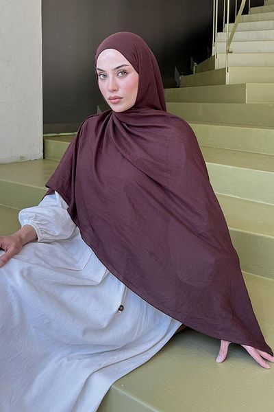 lamelif Organic Premium Shawl Chocolate Brown