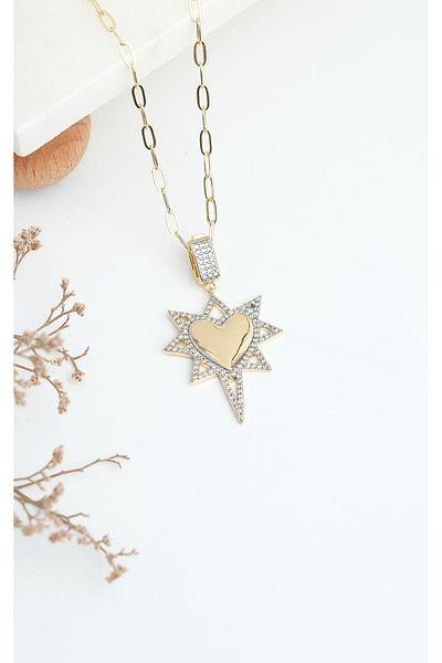 Jack Ferrero Gold Steel Women's Necklace (316L Steel)