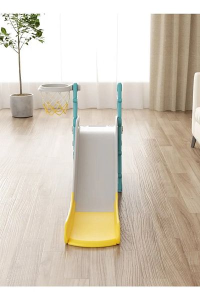 FULLJOY Foldable Slide with Base and Basketball for Kids, FJY-07