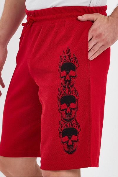 yakamor Men's Printed Rain Pattern Shorts