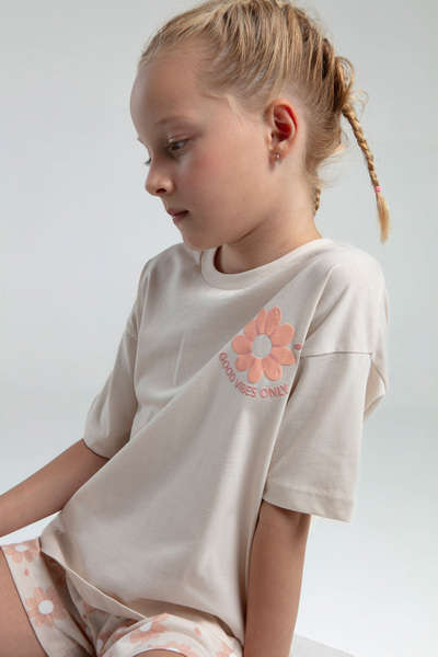 Ugly Duck 09-15 Years Girl Rolypoly Open Bek Double Set - Beige