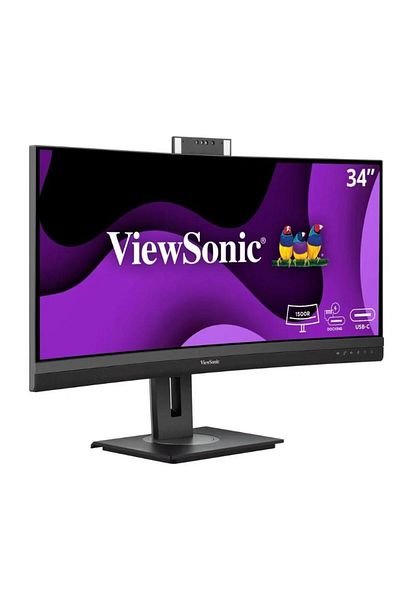 ViewSonic Monitor de gaming curbat UltraWide de 34", MVA LED, UWQHD, 100Hz, HDMI/DP, negru