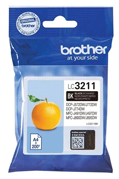 Brother Cartus cerneala Brother LC3211BK, 200 pagini (Negru)