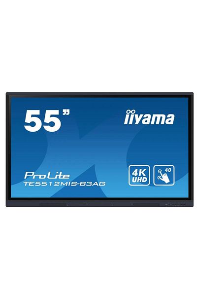 IIYAMA ProLite 55" UHD IPS Touchscreen Display TE5512MIS-B3AG, HDMI/VGA, Black