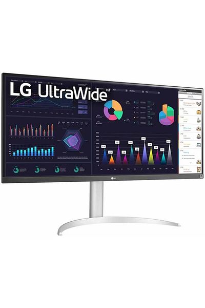 LG 34" IPS LED Monitor 34WQ650-W, 2560x1080, HDMI, DisplayPort, White/Silver, Built-in Speakers