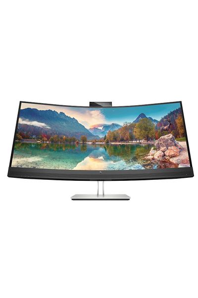 HP Monitor curbat VA LED de 34", WQHD, HDMI/DP, USB-C, difuzoare, negru/argintiu